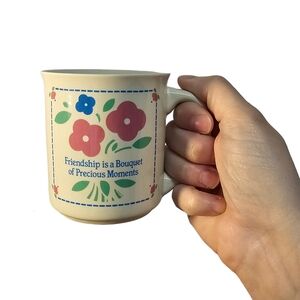 Vintage Giftco Floral Mats & Mugs 10oz Ceramic Coffee Mug With Mat Coaster